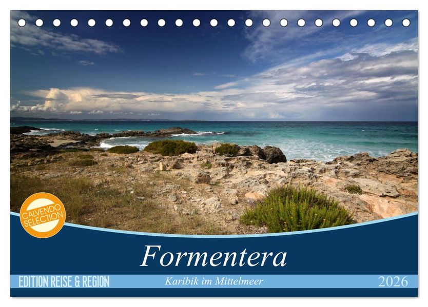Formentera - Karibik im Mittelmeer (Tischkalender 2026 DIN A5 quer) CALVENDO Monatskalender