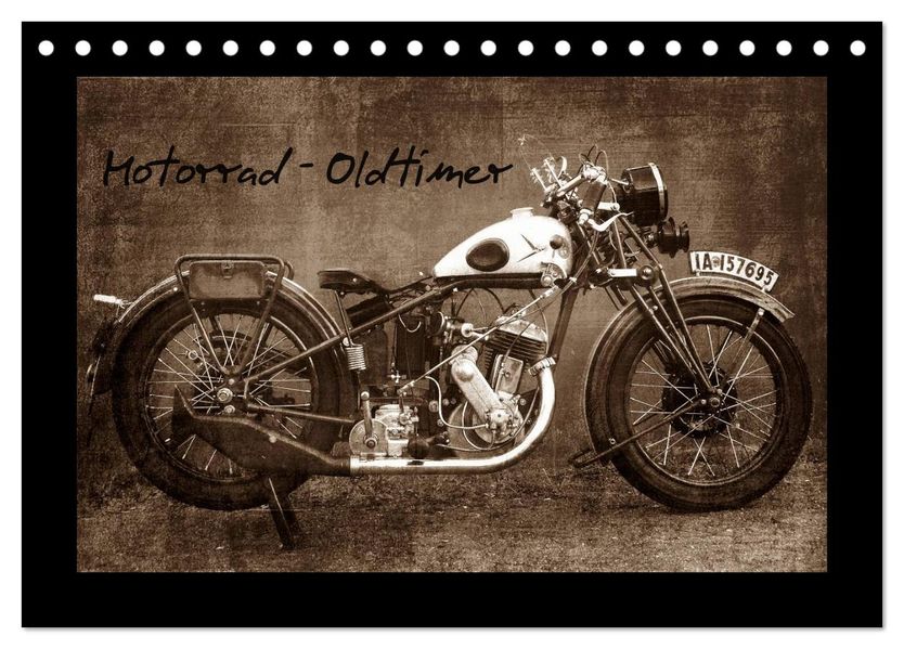 Motorrad Oldtimer (Tischkalender 2026 DIN A5 quer) CALVENDO Monatskalender