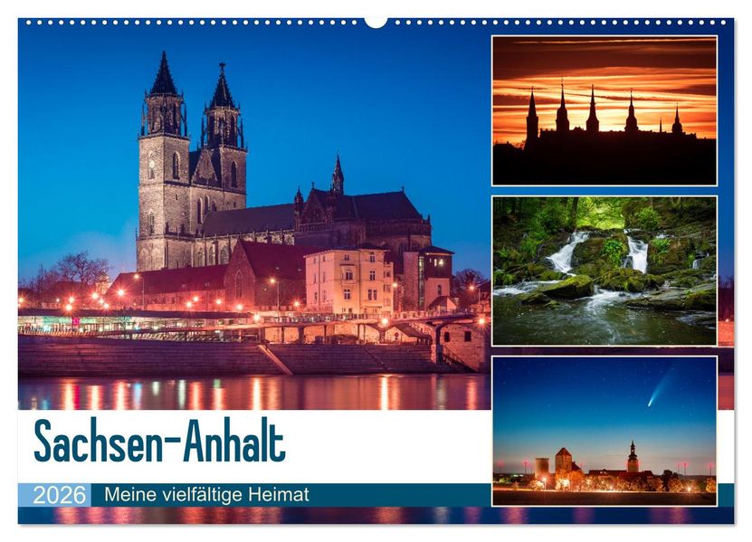 Sachsen-Anhalt - Meine vielfältige Heimat (Wandkalender 2026 DIN A2 quer) CALVENDO Monatskalender