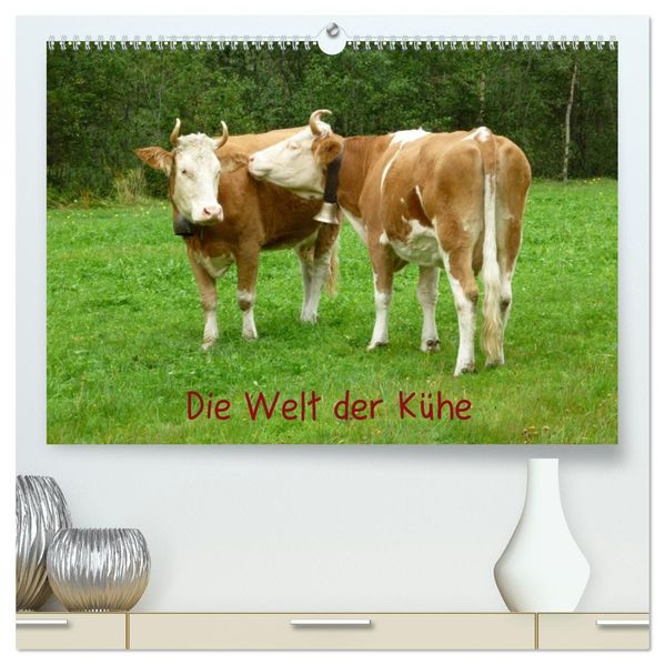 Die Welt der Kühe (hochwertiger Premium Wandkalender 2026 DIN A2 quer) Kunstdruck in Hochglanz