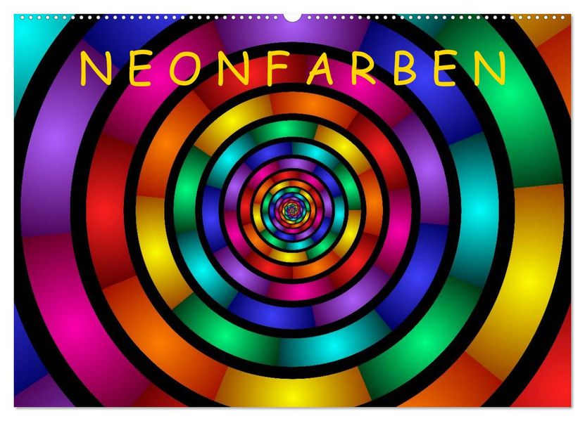 Neonfarben (Wandkalender 2026 DIN A2 quer) CALVENDO Monatskalender