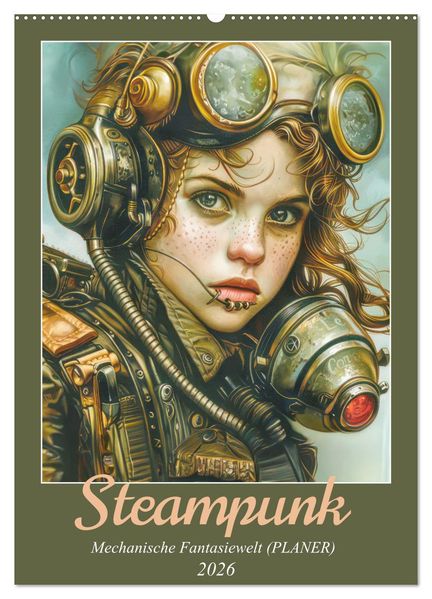 Steampunk - Mechanische Fantasiewelt (Wandkalender 2026 DIN A2 hoch) CALVENDO Monatskalender