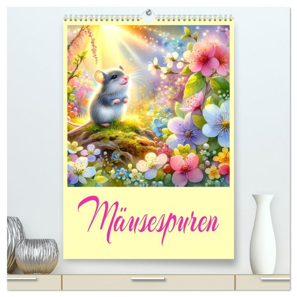 Mäusespuren (hochwertiger Premium Wandkalender 2026 DIN A2 hoch) Kunstdruck in Hochglanz