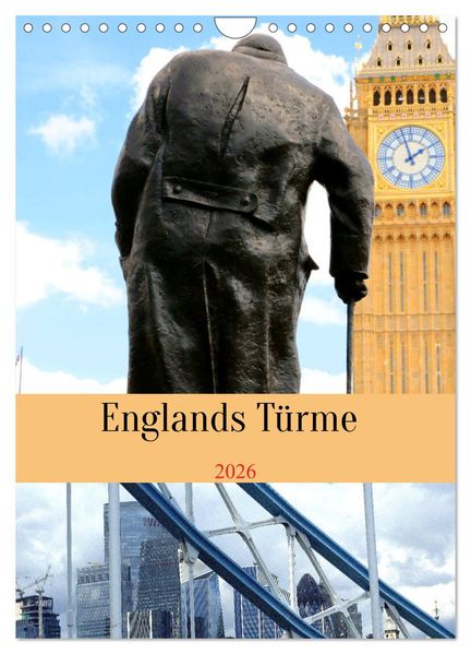 Englands Türme (Wandkalender 2026 DIN A4 hoch) CALVENDO Monatskalender
