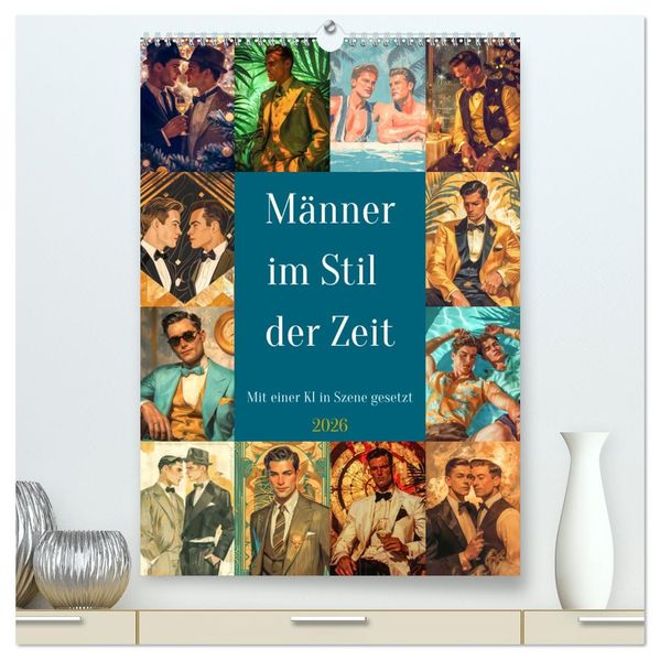 Männer im Stil der Zeit (hochwertiger Premium Wandkalender 2026 DIN A2 hoch) Kunstdruck in Hochglanz