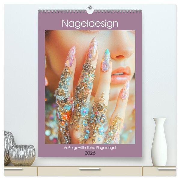 Nageldesign. Außergewöhnliche Fingernägel (hochwertiger Premium Wandkalender 2026 DIN A2 hoch) Kunstdruck in Hochglanz