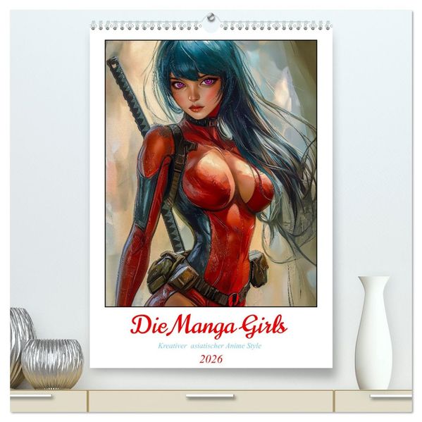 Die Manga Girls (hochwertiger Premium Wandkalender 2026 DIN A2 hoch) Kunstdruck in Hochglanz