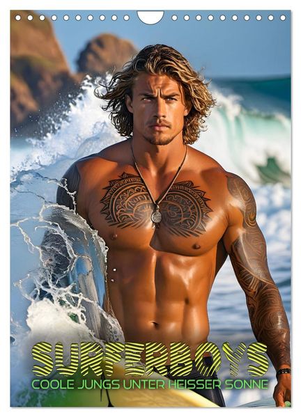 Surferboys - coole Jungs unter heißer Sonne (Wandkalender 2026 DIN A4 hoch) CALVENDO Monatskalender