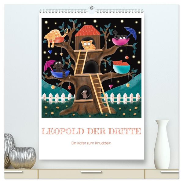 Leopold der Dritte - Ein Kater zum Knuddeln (hochwertiger Premium Wandkalender 2026 DIN A2 hoch) Kunstdruck in Hochglanz