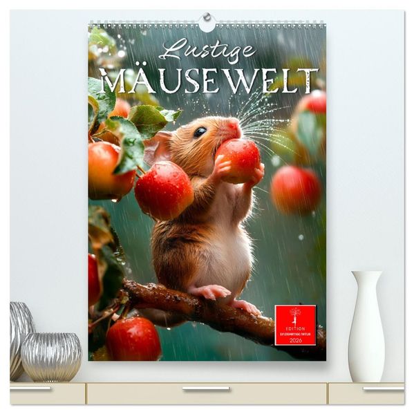 Lustige Mäusewelt (hochwertiger Premium Wandkalender 2026 DIN A2 hoch) Kunstdruck in Hochglanz