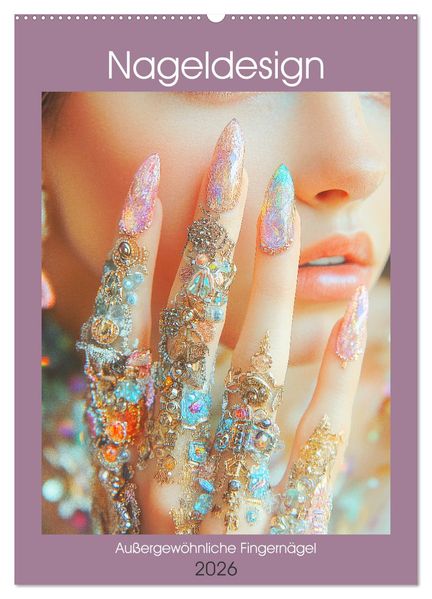 Nageldesign. Außergewöhnliche Fingernägel (Wandkalender 2026 DIN A2 hoch) CALVENDO Monatskalender