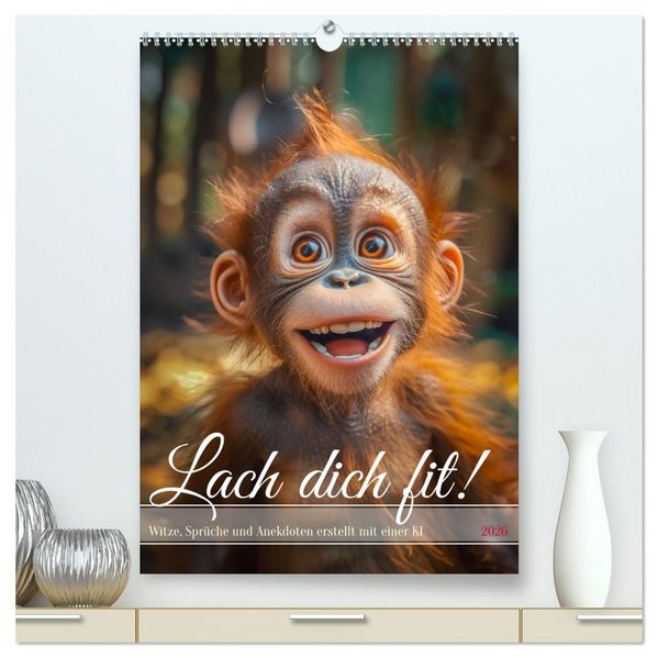 Lach Dich fit ! (hochwertiger Premium Wandkalender 2026 DIN A2 hoch) Kunstdruck in Hochglanz