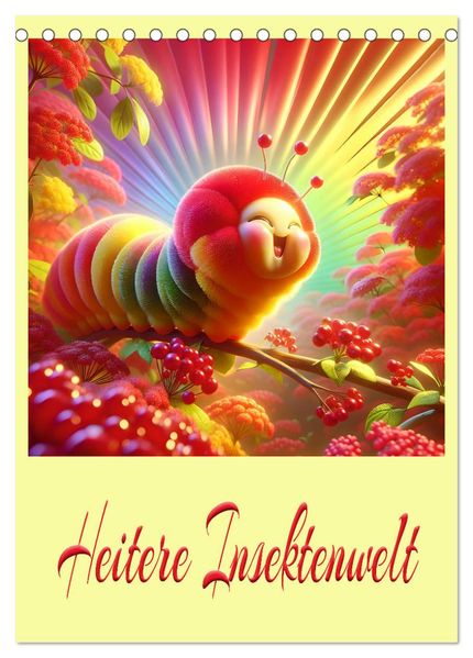 Heitere Insektenwelt (Tischkalender 2026 DIN A5 hoch) CALVENDO Monatskalender