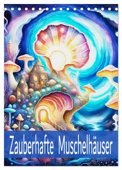 Zauberhafte Muschelhäuser (Tischkalender 2026 DIN A5 hoch) CALVENDO Monatskalender