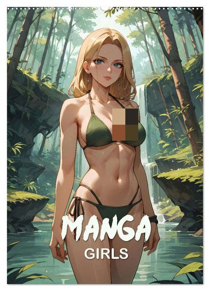 Manga Beauties - 12 Schönheiten im Manga-Stil (Wandkalender 2026 DIN A2 hoch) CALVENDO Monatskalender