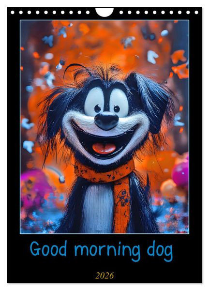 Good morning dog (Wandkalender 2026 DIN A4 hoch) CALVENDO Monatskalender