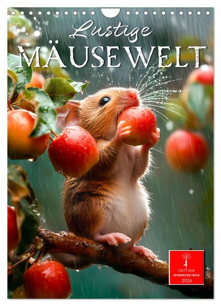 Lustige Mäusewelt (Wandkalender 2026 DIN A4 hoch) CALVENDO Monatskalender