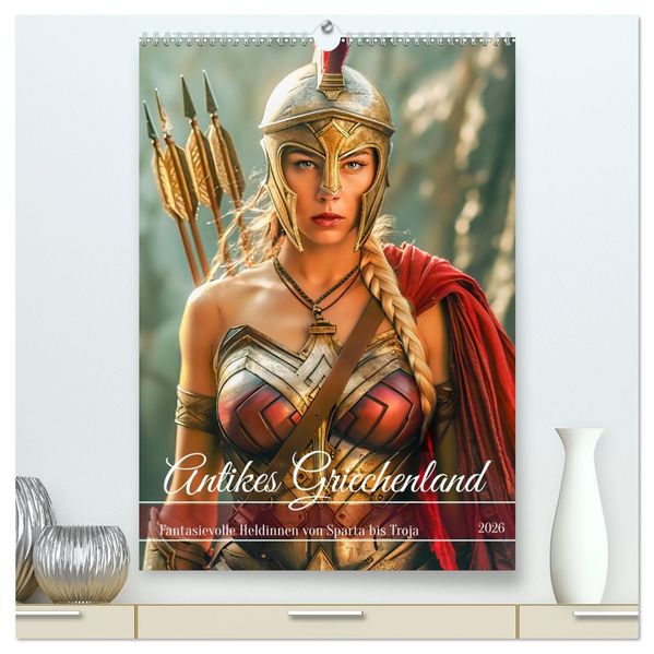 Antikes Griechenland - Fantasievolle Heldinnen von Sparta bis Troja (hochwertiger Premium Wandkalender 2026 DIN A2 hoch) Kunstdruck in Hochglanz