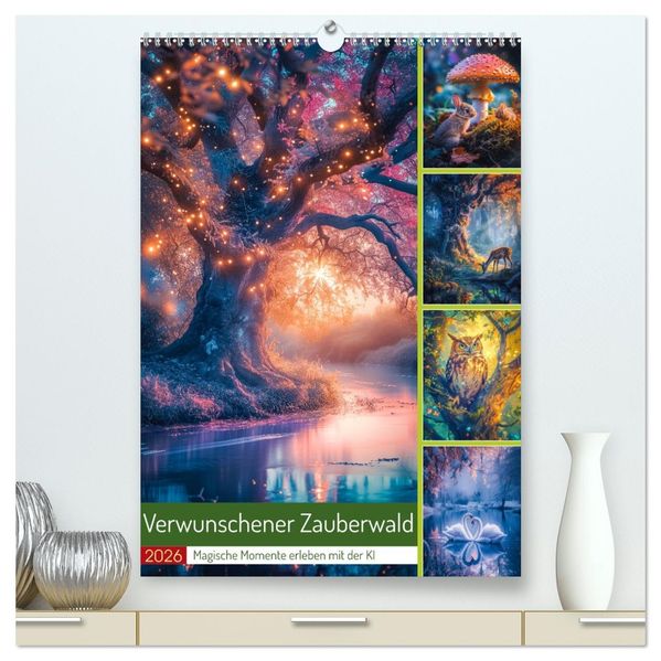 Verwunschener Zauberwald (hochwertiger Premium Wandkalender 2026 DIN A2 hoch) Kunstdruck in Hochglanz
