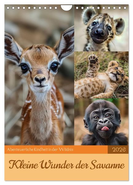 Kleine Wunder der Savanne (Wandkalender 2026 DIN A4 hoch) CALVENDO Monatskalender