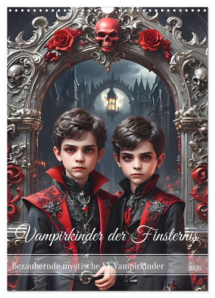 Vampirkinder der Finsternis (Wandkalender 2026 DIN A3 hoch) CALVENDO Monatskalender