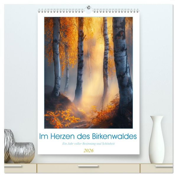 Im Herzen des Birkenwaldes (hochwertiger Premium Wandkalender 2026 DIN A2 hoch) Kunstdruck in Hochglanz