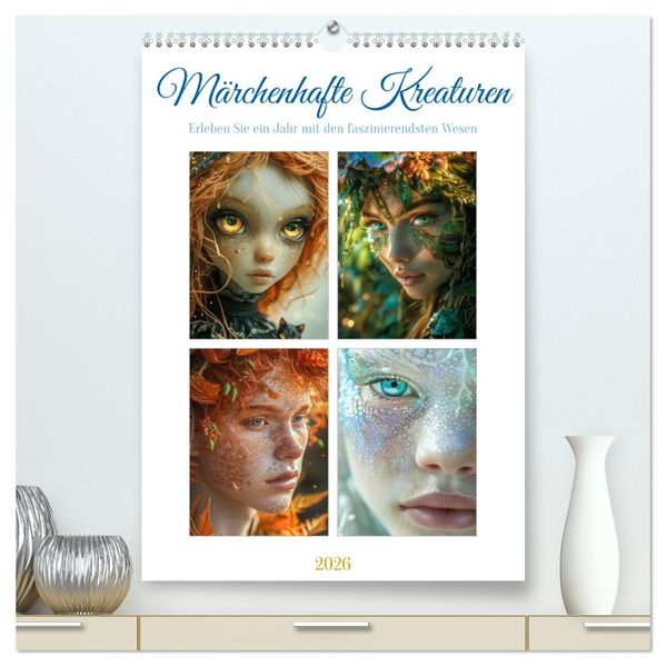 Magische Kreaturen (hochwertiger Premium Wandkalender 2026 DIN A2 hoch) Kunstdruck in Hochglanz