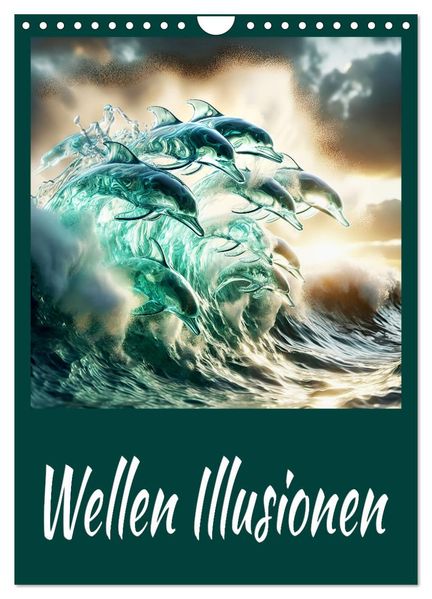 Wellen Illusionen (Wandkalender 2026 DIN A4 hoch) CALVENDO Monatskalender