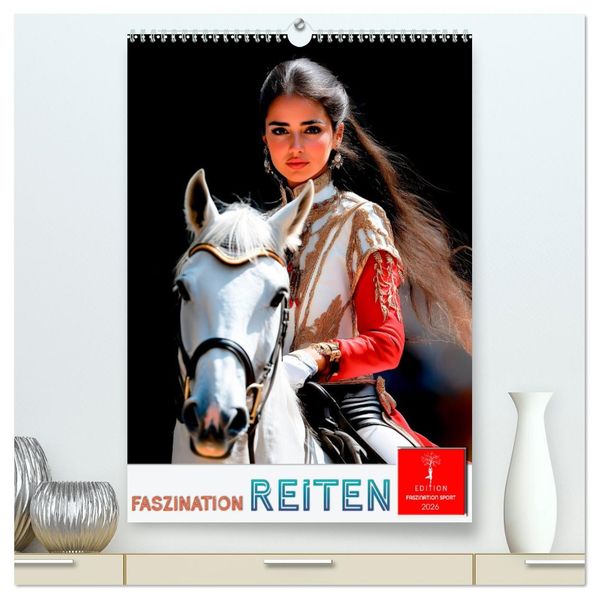 Faszination Reiten (hochwertiger Premium Wandkalender 2026 DIN A2 hoch) Kunstdruck in Hochglanz