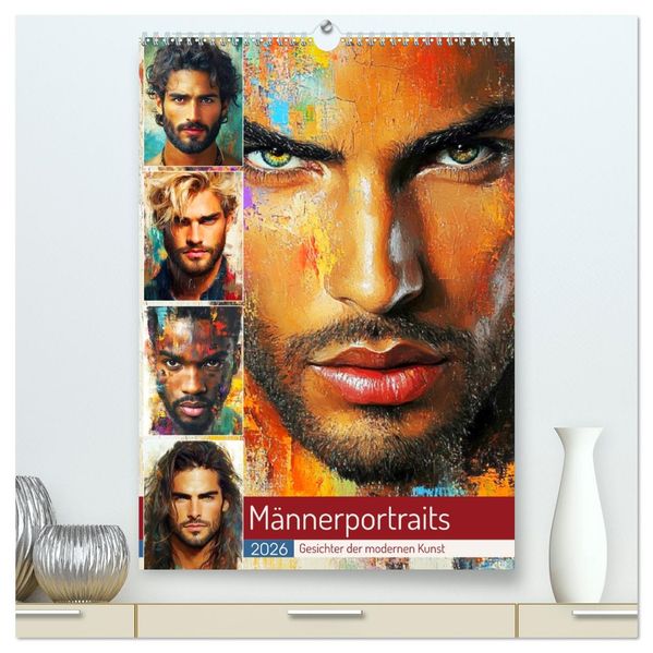 Männerportraits. Gesichter der modernen Kunst (hochwertiger Premium Wandkalender 2026 DIN A2 hoch) Kunstdruck in Hochglanz