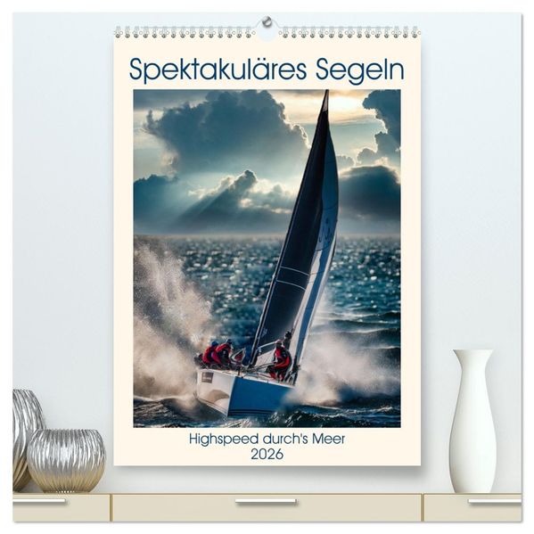 Spektakuläres Segeln (hochwertiger Premium Wandkalender 2026 DIN A2 hoch) Kunstdruck in Hochglanz