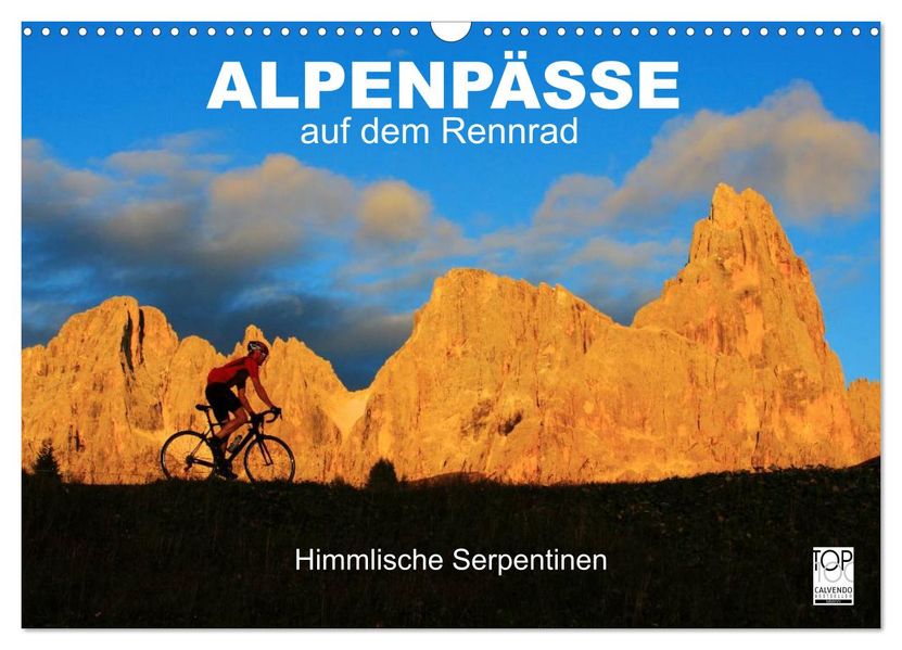 Alpenpässe auf dem Rennrad 'Himmlische Serpentinen' (Wandkalender 2026 DIN A3 quer) CALVENDO Monatskalender
