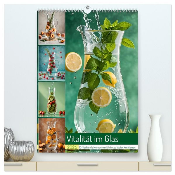 Vitalität im Glas - Erfrischende Momente mit Infused Water Kreationen (hochwertiger Premium Wandkalender 2026 DIN A2 hoch) Kunstdruck in Hochglanz