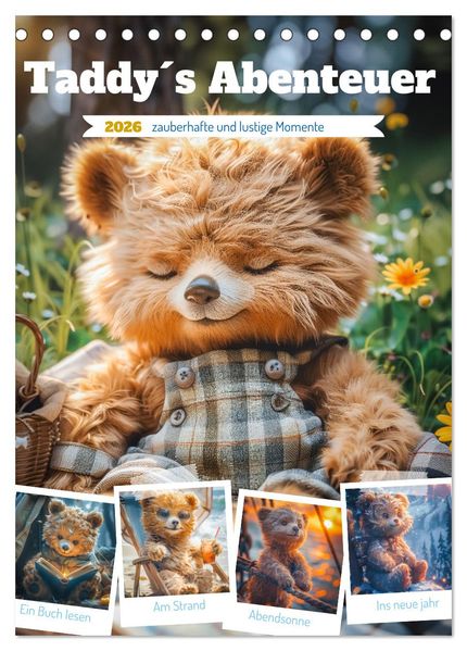 Taddys Abenteuer (Tischkalender 2026 DIN A5 hoch) CALVENDO Monatskalender