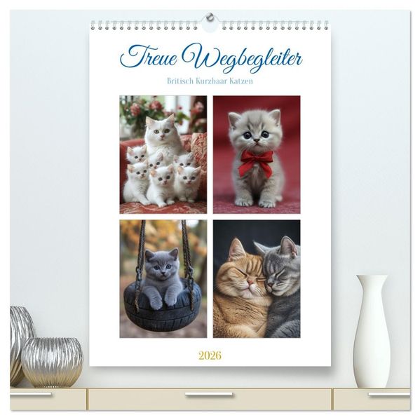 Treue Wegbegleiter (hochwertiger Premium Wandkalender 2026 DIN A2 hoch) Kunstdruck in Hochglanz