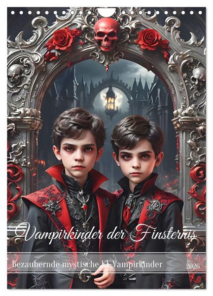 Vampirkinder der Finsternis (Wandkalender 2026 DIN A4 hoch) CALVENDO Monatskalender