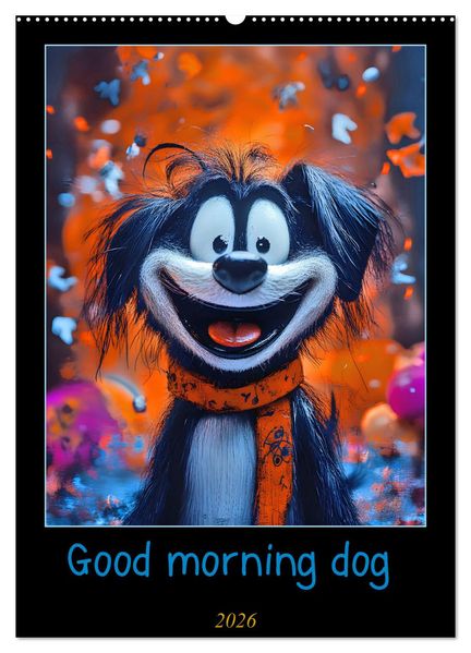Good morning dog (Wandkalender 2026 DIN A2 hoch) CALVENDO Monatskalender