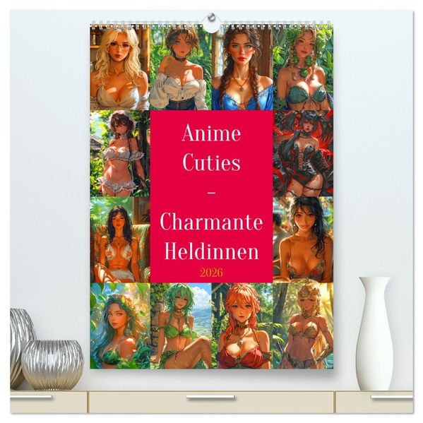 Anime Cuties - Charmante Heldinnen (hochwertiger Premium Wandkalender 2026 DIN A2 hoch) Kunstdruck in Hochglanz