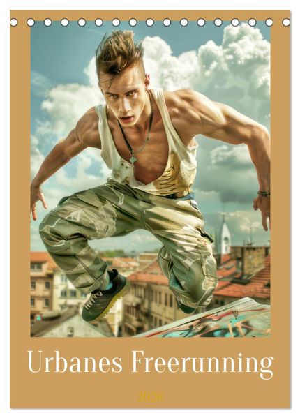 Urbanes Freerunning (Tischkalender 2026 DIN A5 hoch) CALVENDO Monatskalender