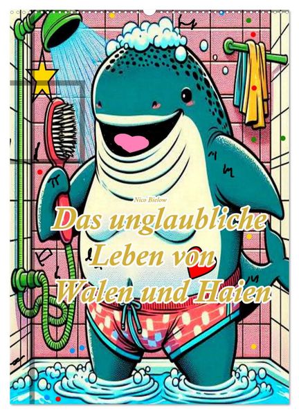 Das unglaubliche Leben von Walen und Haien (Wandkalender 2026 DIN A2 hoch) CALVENDO Monatskalender