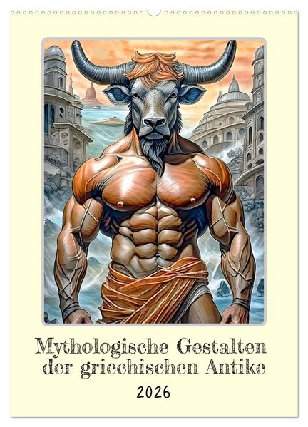 Mythologische Gestalten der griechischen Antike (Wandkalender 2026 DIN A2 hoch) CALVENDO Monatskalender