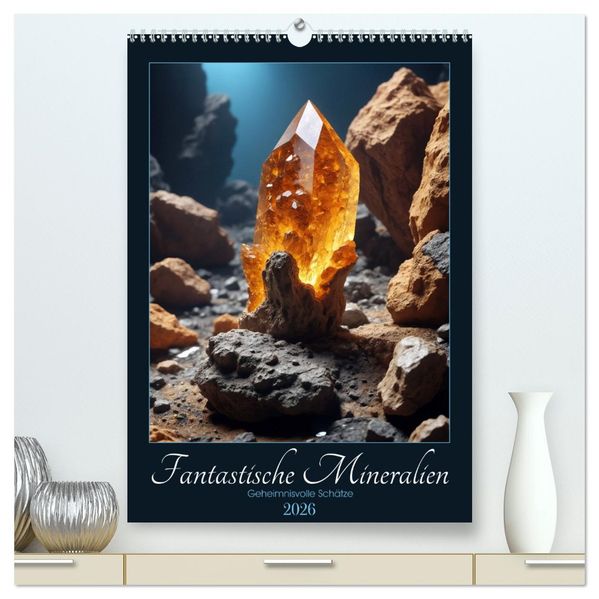 Fantastische Mineralien - Geheimnisvolle Schätze (hochwertiger Premium Wandkalender 2026 DIN A2 hoch) Kunstdruck in Hochglanz