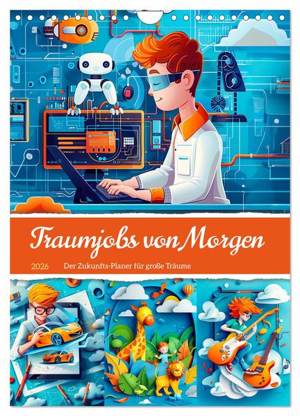 Traumjobs von Morgen - Der Zukunfts-Planer für große Träume (Wandkalender 2026 DIN A4 hoch) CALVENDO Monatskalender