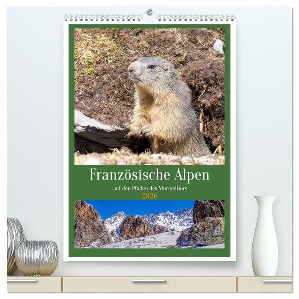 Französische Alpen auf den Pfaden des Murmeltiers (hochwertiger Premium Wandkalender 2026 DIN A2 hoch) Kunstdruck in Hochglanz