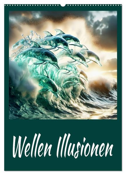 Wellen Illusionen (Wandkalender 2026 DIN A2 hoch) CALVENDO Monatskalender