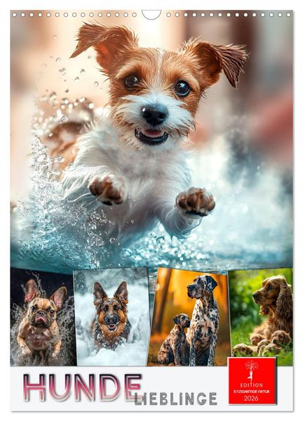Hunde Lieblinge (Wandkalender 2026 DIN A3 hoch) CALVENDO Monatskalender