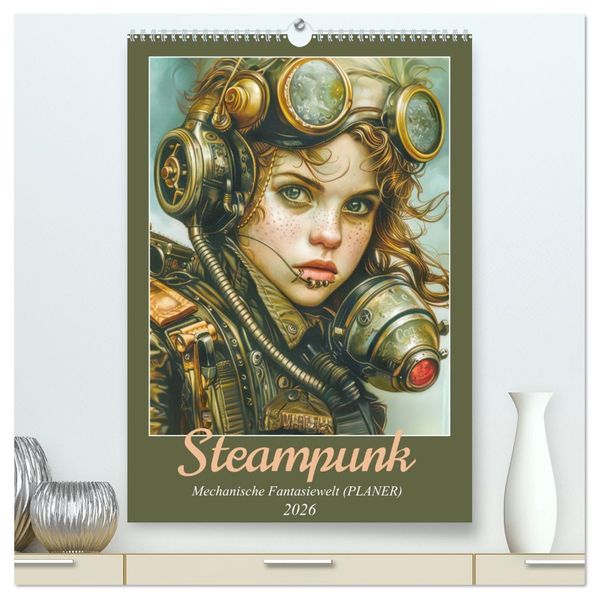 Steampunk - Mechanische Fantasiewelt (hochwertiger Premium Wandkalender 2026 DIN A2 hoch) Kunstdruck in Hochglanz