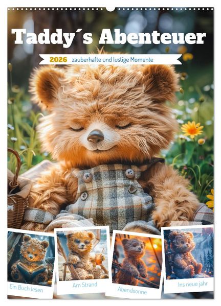 Taddys Abenteuer (Wandkalender 2026 DIN A2 hoch) CALVENDO Monatskalender