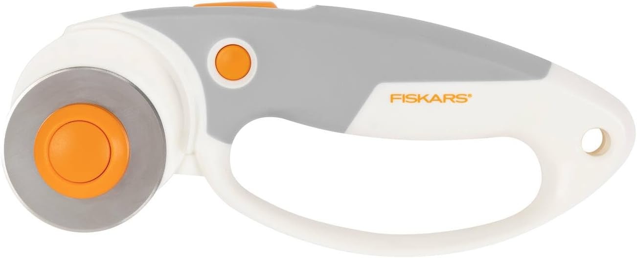 Fiskars Titanium Rollmesser mit Komfortgriff Klingendurchmesser 45 mm