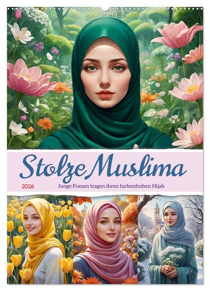 Stolze Muslima (Wandkalender 2026 DIN A2 hoch) CALVENDO Monatskalender